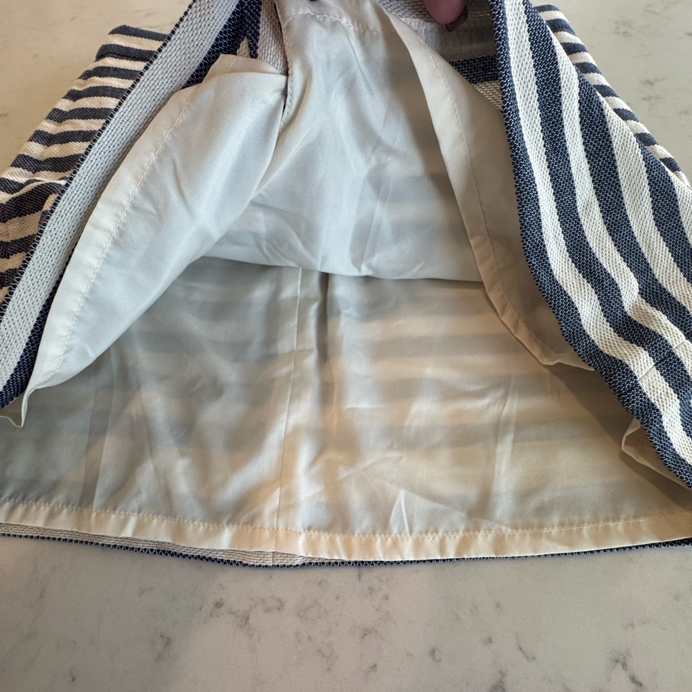 J. Crew Navy and White Striped Mini Skirt - Picture 4 of 12